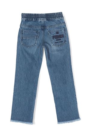 Blue cotton jeans FENDI KIDS | JMF428AMHXF0QG0